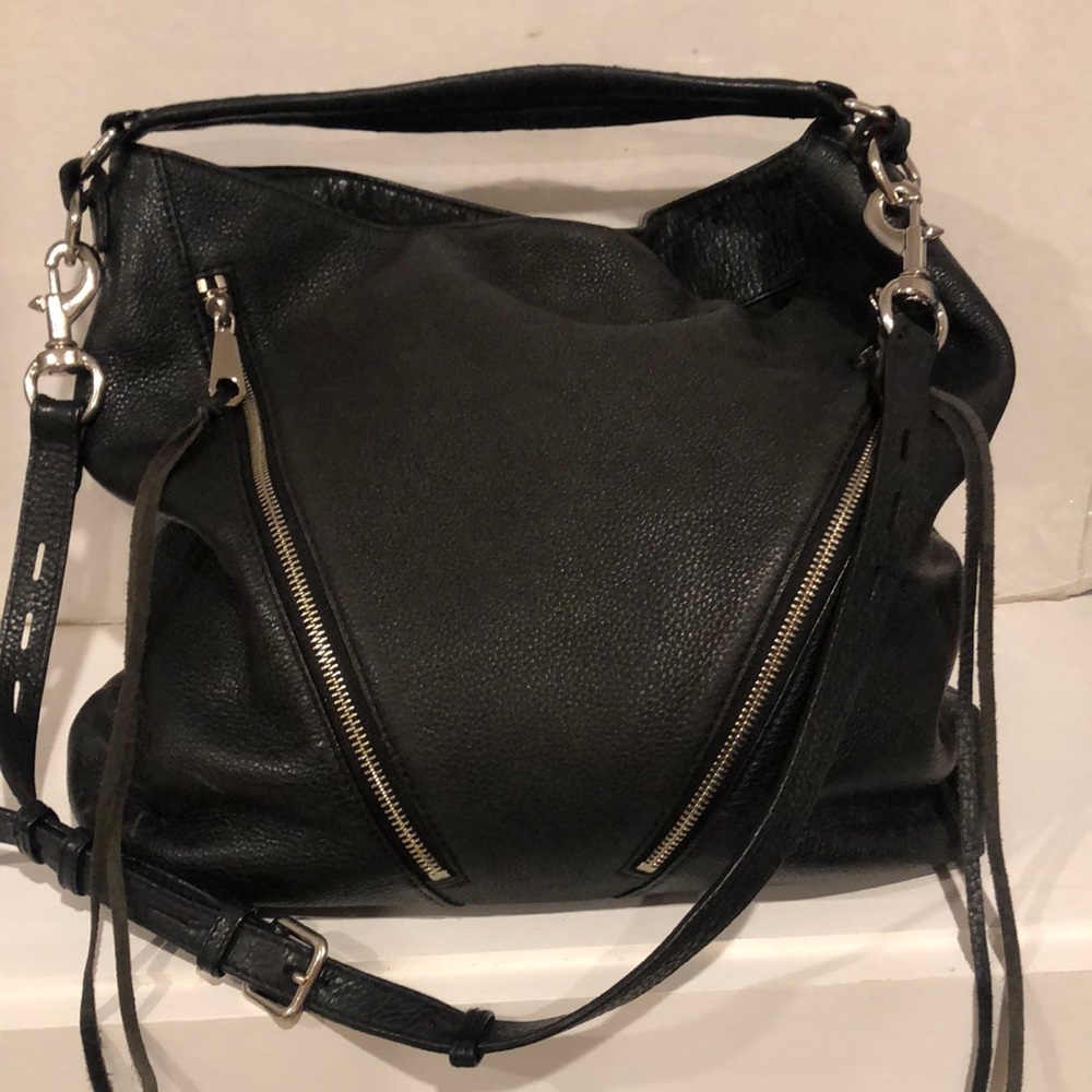 REBECCA MINKOFF PEBBLED LEATHER M.A.B. HOBO BAG